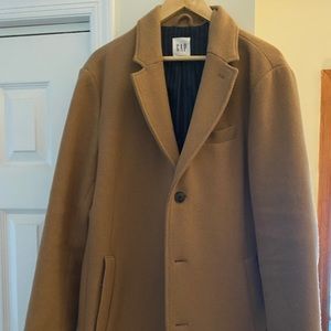Wool-Blend Topcoat in Classic Camel - Sz. L